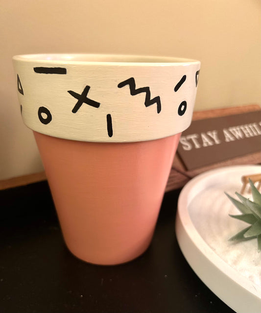 Pink Hand-Painted Planter